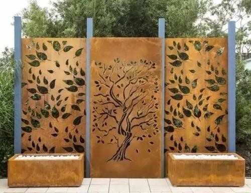Tamanho personalizado de Corten chapa metálica de aço resistente à corrosão para a paisagem